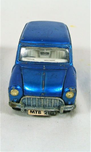 Vtg Dinky Toys Meccano Ltd Made England Mini Minor Rare Blue Color Good Conditio 3