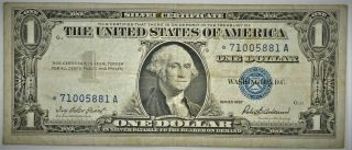1957 - A $1.  00 Silver Certificate Star Note - Tough Error Replacement 309