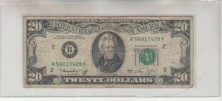 1974 (b) $20 Twenty Dollar Bill Federal Reserve Note York Vintage Old Money