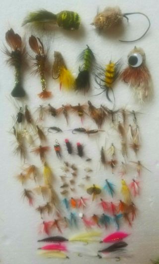 90 Vintage Fly Rod Fly Fishing Lures▪︎real Bugs Flys & Much More