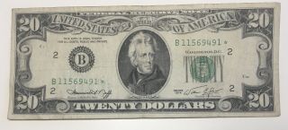 1974 Star $20 Twenty Dollar Bill Federal Reserve Note York Vntage Currency