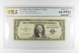 $1 1935 - G Silver Certificate Pcgs 64 Ppq Choice Unc,  Fr 1916 - No Motto 397