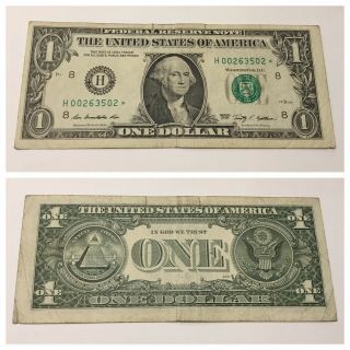 Vintage Rare $1 St.  Louis Star 2009 One Dollar Bill Federal Reserve Note Green