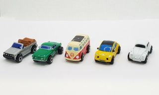 Micro Machines 9 Volkswagens Vw Cab,  Ghia,  Micro Bus,  Concept 1,  Beetle Loose