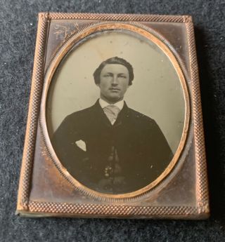 Antique Ambrotype Portrait Photograph Of A Gentleman By Stewart - Kirkcudbright