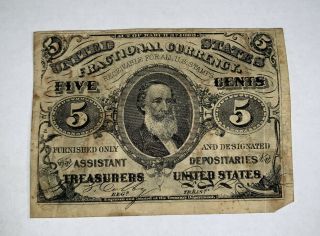 1863 5 Cent Fractional Currency Note - U.  S.  Currency