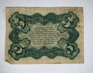 1863 5 CENT FRACTIONAL CURRENCY NOTE - U.  S.  CURRENCY 2