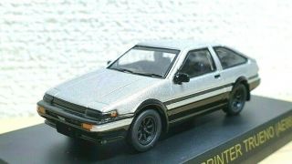 1/64 Kyosho 1986 Toyota Sprinter Trueno Ae86 Silver Diecast Car Model Initial D