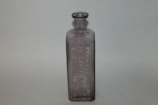 Antique Purple Glass Bottle HUGO BRECKLEIN ' S Rialto Pharmacy Kansas City Mo 16 2