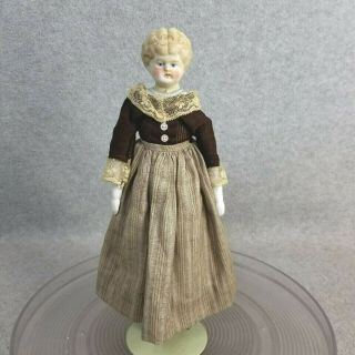 11 " Antique German Hertwig Parian Bisque Shoulder Head Doll With Alphabet Body