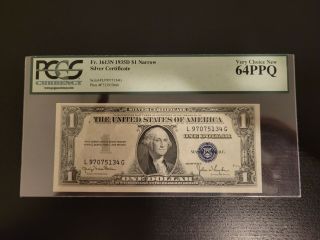 1935 D $1 Silver Certificate Dollar Pcgs Gem 64ppq