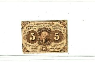 5 Cent " Fr - 1229 " (perforated) 1800 