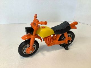 Vintage 1970s Tonka Toys Orange Dirt Bike Motorcycle 6 "