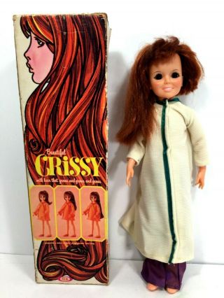 Vintage 1969 Crissy Doll By Ideal Box Rare Clothing Outfit