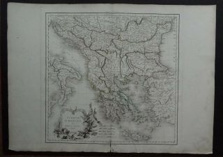 1797 Vaugondy Atlas Map Turkey In Europe - Greece - Balkans Turquie Europeenne