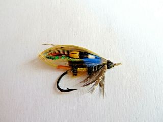 A Vintage Gut Eyed Hardy Jock Scott Salmon Fly Approx Size 5