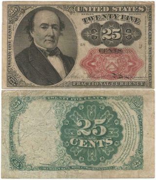 1874 - 76 United States,  Fifth Issue 25¢ Twenty - Five Cent Fractional Currency Note