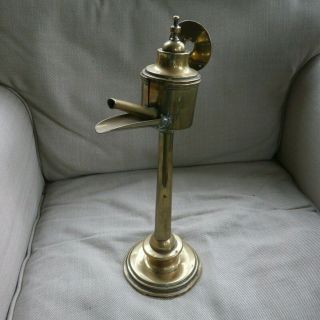 Antique Brass Whale Oil Lamp Lantern