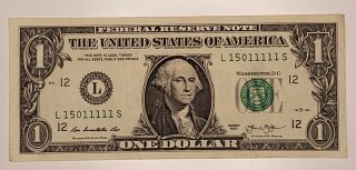 2013 Series $1 Dollar Bill Six One 