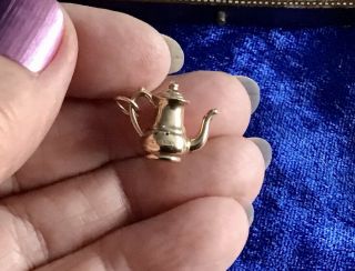 Lovely Antique Victorian 9ct Gold Coffee Pot Charm