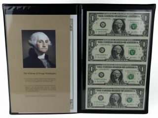 World Reserve Monetary Exchange Uncut Sheet 4 $1 Bills Frn 2003a Chicago,  Il