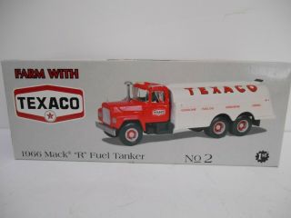 First Gear 1966 Mack " R " Fuel Tanker " Farm With Texaco " 1/34 Scale