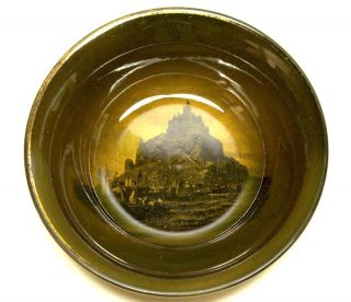 Royal Vistas Ware " Mount St.  Michael " By Ridgway Of England Rare Antique Bowl
