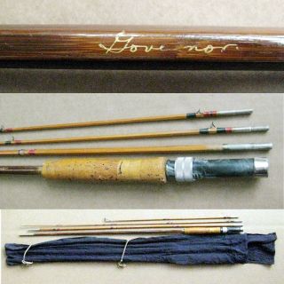 Vintage Split Bamboo Horrocks Ibbotson Governor Fly Rod With 2 Tip Sections