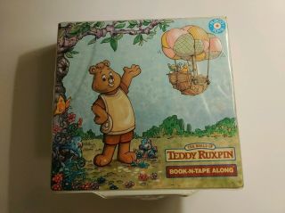 Vintage Teddy Ruxpin Book - N - Tape Along Carrying Case - Rare 6 Tapes & 7 Books