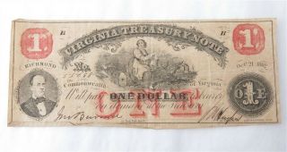 1862 Richmond Virginia Treasury Note B55698