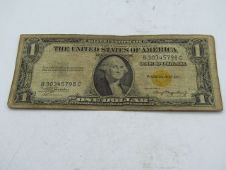 1935 A Us One Dollar $1 Gold Seal Silver Certificate Bank Note Circulated
