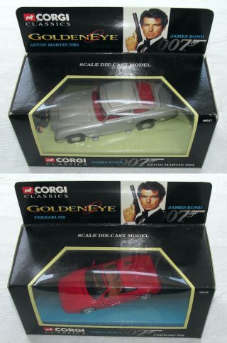 Corgi James Bond Goldeneye Aston - Martin Db5 & Ferrari F355 1995 Issues Mib 355
