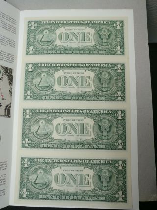 2006 US $1 D4 Uncut Sheet of 4 FRN - Cleveland 2