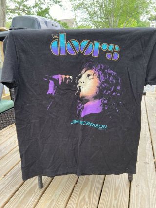 Vintage The Doors T - Shirt Jim Morrison 1990 Dance On Fire Xl Tour