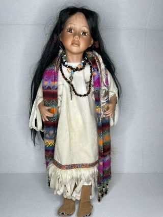 Duck House Heirloom Doll Native American Indian Girl 20 " No Baby 3825/5000