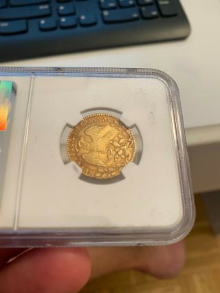 Mexico: Republic gold 2 Escudos 1825 Mo NGC AU 55 Rare Mexico Gold Coin 4