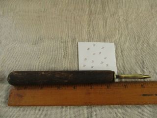 Antique Book Binding Gilding Brass Tool - Dainty Design@original Handle