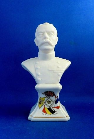 Antique Early 20thc Goss Style Grafton Parian Bust Of Lord Kitchener - Wwi