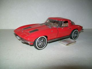 Franklin 1963 Red Chevy Corvette Sting Ray 1:24 Scale Diecast Car - No Box