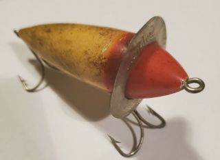 ANTIQUE HEDDON VINTAGE FISHING LURE,  EARLY 1900 ' S SLOPE NOSE DOWAGIAC. 2