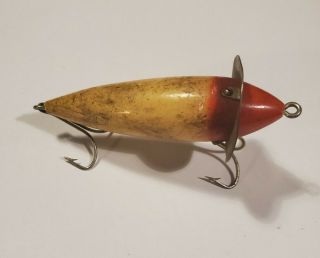ANTIQUE HEDDON VINTAGE FISHING LURE,  EARLY 1900 ' S SLOPE NOSE DOWAGIAC. 3