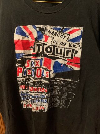 Rare Vintage Sex Pistols Anarchy In The Uk Adult Xl Shirt Punk Rock
