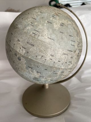 Vintage 1960 ' s Replogle 6 inch moon globe 3
