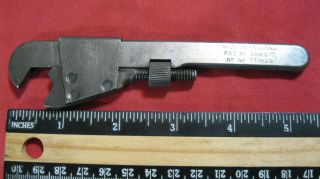 Antique 5 1/2 Inch Very Rare Adjustable Type Wrench