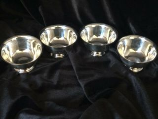Set Of 4 Vintage Reed & Barton Paul Revere Design Small Footed Bowls