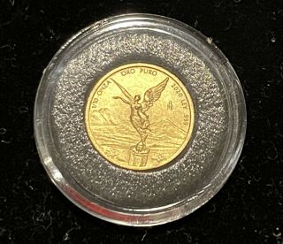 2020 1/10 Oz Onza Mexico Libertad.  999 Gold Coin Bu In Capsule