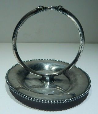 N.  G.  Wood And Son Antique Silver Plate Pocket Watch Holder Stand - Unusual