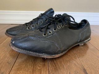 Vintage Old Antique Baseball Cleats Metal Spikes Sporting Goods Leather