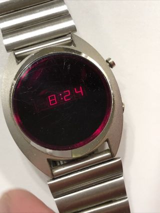 Vintage Led Watch Usa Time Day/date Features