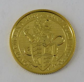 2016 1/4 Ounce Gold Queen’s Beast The Lion Of England Brilliant Uncirculated
